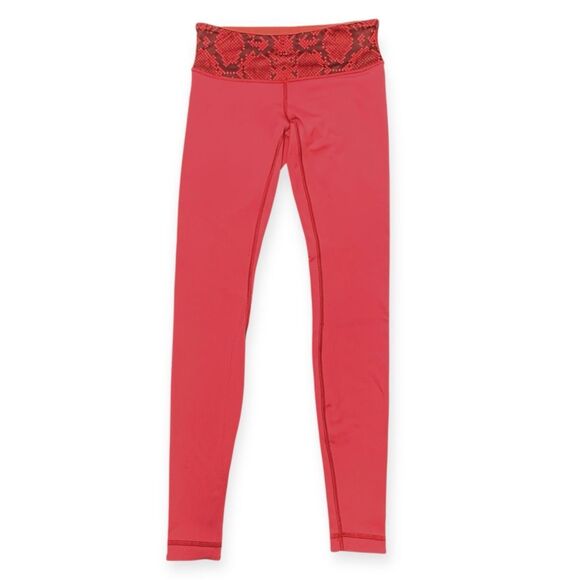 LULULEMON Women’s Coral Snakeskin Print Wunder Under Reversible Legging Size 6 - Picture 3 of 5